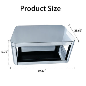 Baked Curved Mirror Coffee Table for Living Room