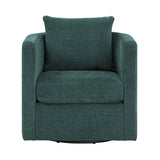 Sutton Light Grey Performance Fabric Swivel Barrel Chair