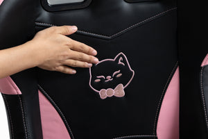 Cute Cat Gaming Chair with Paw Lumbar Cushion