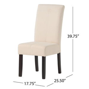 Pertica Dining Chair - Contemporary Design Wood Fabric Natural