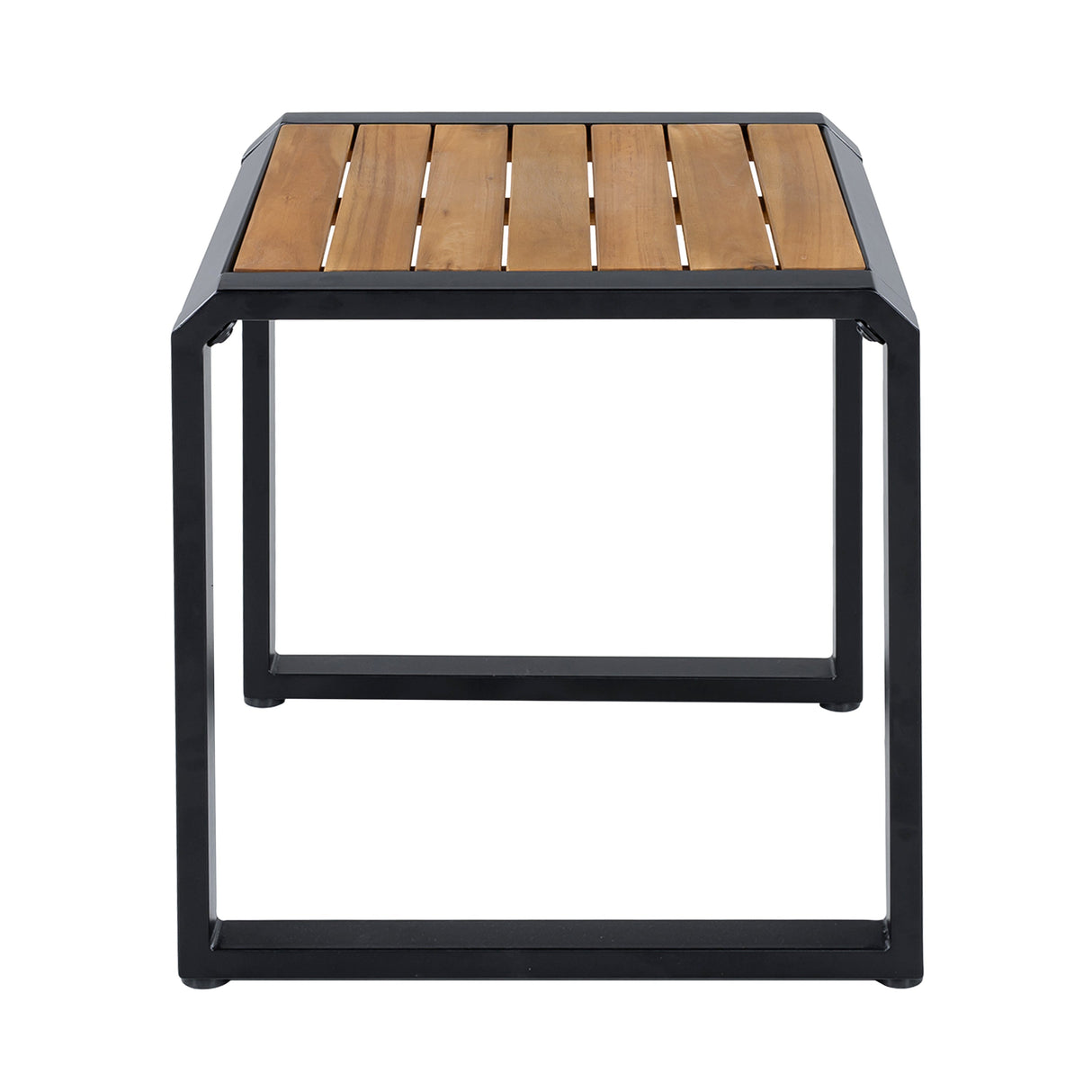 Outdoor Side Table with Teak Wood Top