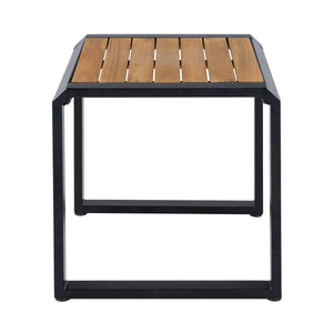 Outdoor Side Table with Teak Wood Top