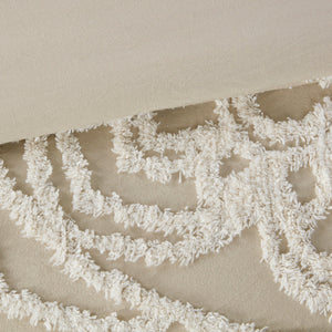 Full/Queen 3 Piece Tufted Cotton Duvet Cover Set