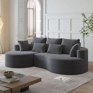 Curved Oversized Sectional Sofa With Extra Deep Seat
