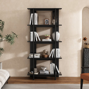 4-Tier Wooden Open Bookcase