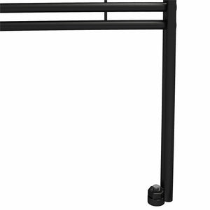 Vance - Computer Desk With Fluted Glass Desktop - Black