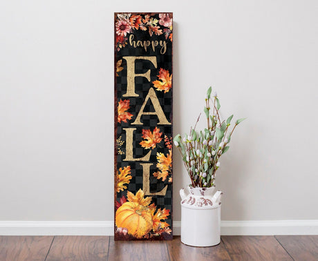 36in Happy Fall Porch Decor - Front Porch Fall Welcome Sign with Vintage Autumn Decoration, Rustic Modern Farmhouse Entryway Porch Decor - Tuesday Morning - Front Porch Decor