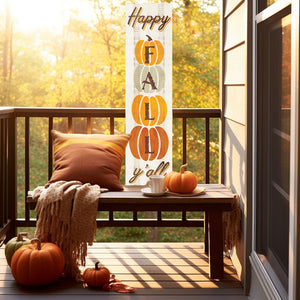 36in "Happy Fall Y'all" Wooden Porch Sign - Seasonal Front Door Decor for Autumn Celebrations - Tuesday Morning - Front Porch Decor