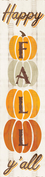 36in "Happy Fall Y'all" Wooden Porch Sign - Seasonal Front Door Decor for Autumn Celebrations - Tuesday Morning - Front Porch Decor