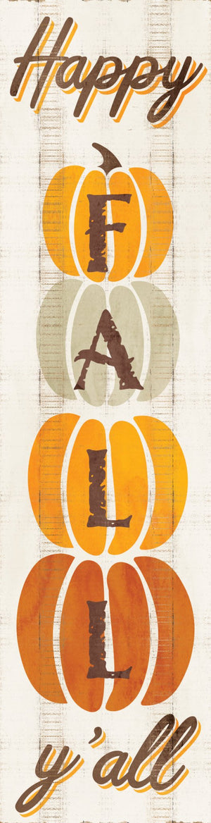 36in "Happy Fall Y'all" Wooden Porch Sign - Seasonal Front Door Decor for Autumn Celebrations - Tuesday Morning - Front Porch Decor