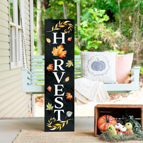 36in "Harvest" Fall Porch Sign - Front Door Decor for Autumn Celebrations - Tuesday Morning - Front Porch Decor