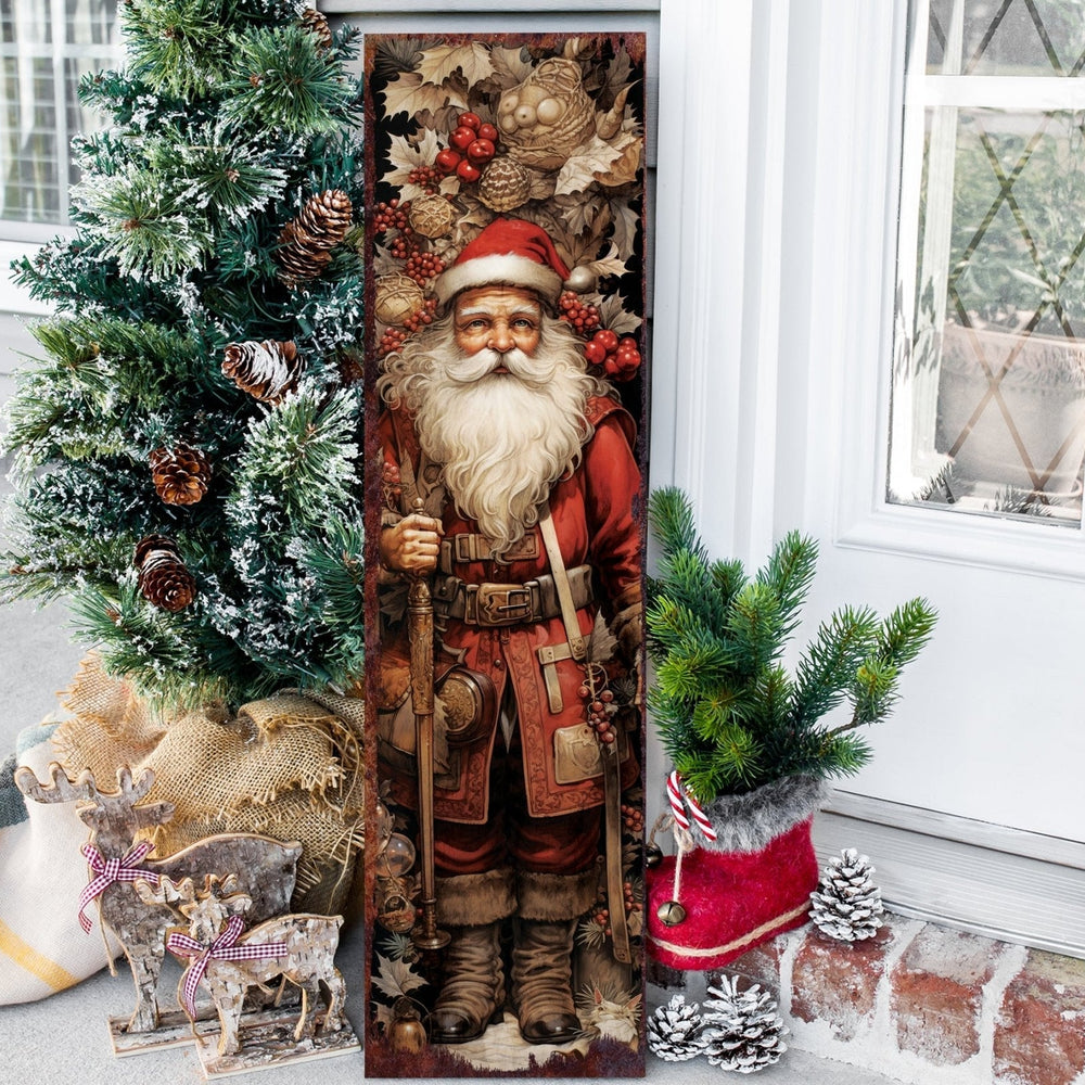 36in Vintage Santa Christmas Porch Sign - Tuesday Morning - Wall Signs