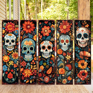 36 Inch Dia De Los Muertos Sugar Skull Porch Sign