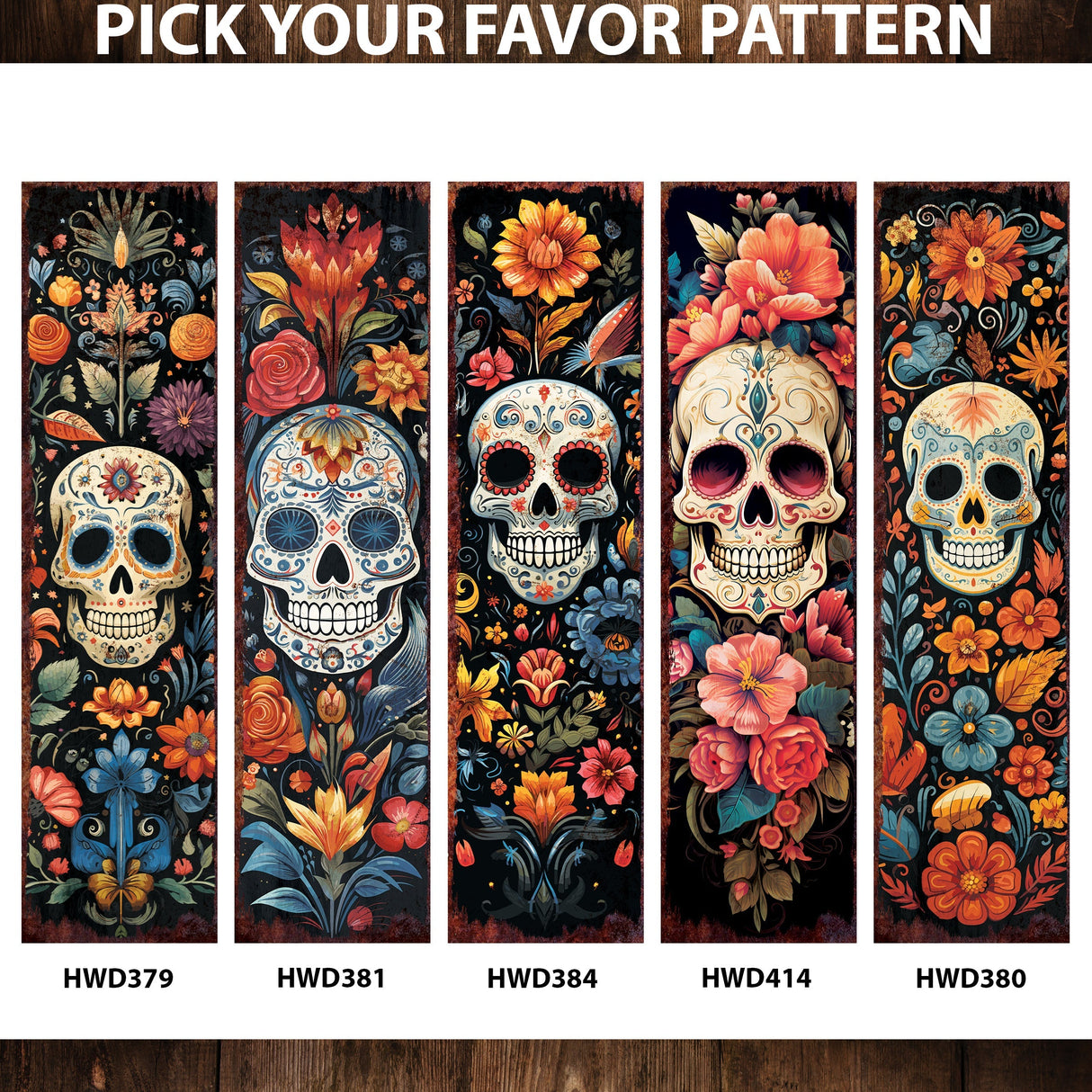 36in Dia De Los Muertos Sugar Skull Porch Sign - Front Porch Day of the Dead Sign, Rustic Modern Farmhouse Entryway Decor