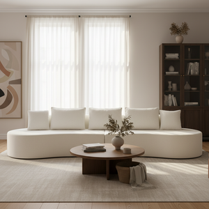 138.6" Modern Curved Modular Sectional Sofa