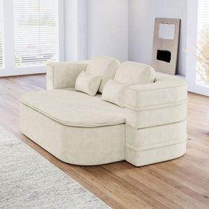 2 In 1 Foldable Sofa Bed With Multi Functional Blanket, Floor Lounge Sofa