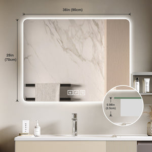 LED Backlit Bathroom Mirror with Anti-Fog Functionality