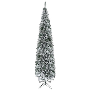 9ft Flocked Christmas Tree with Faux Snow