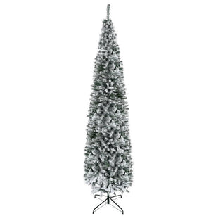 9ft Flocked Christmas Tree with Faux Snow