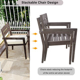 U_Style 7 Pieces Acacia Wood Outdoor Dining Set with Cushions