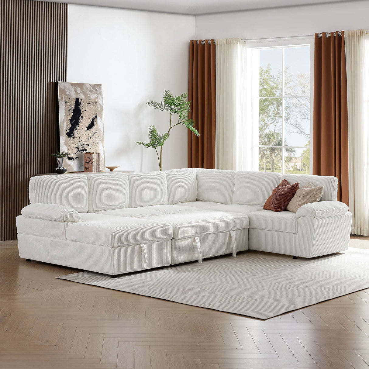 Oversized Modular Storage Sectional Sofa Couch