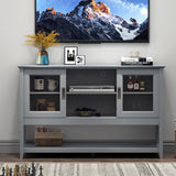 Sideboard Buffet Table with Doors, Grey