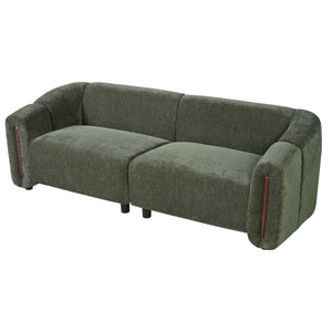 87.4" Modern Minimalist Curved Block Sofa