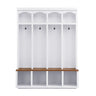 Entryway Hall Tree With Bench, 4 Hooks & Open Storage Space
