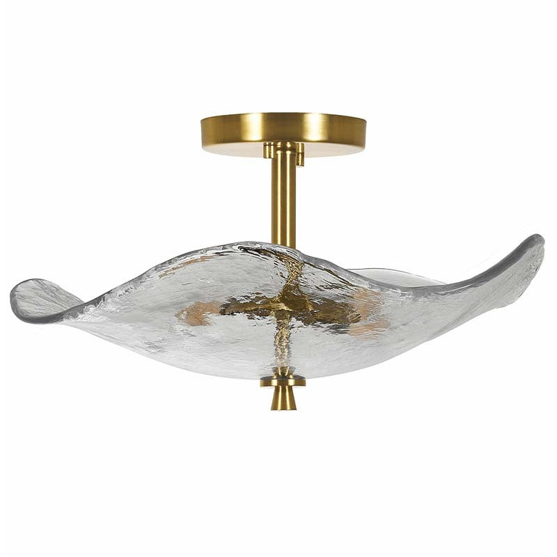 16.5' Glass Semi Flush Mount Ceiling Light Fixture
