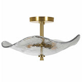 16.5' Glass Semi Flush Mount Ceiling Light Fixture