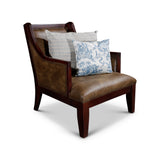 Leather accent chair