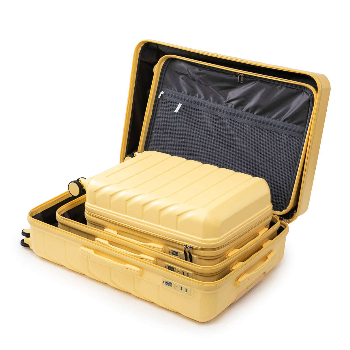 Set 3PCs 20'/24'/28' ABS Spinner Wheel Luggage - Yellow