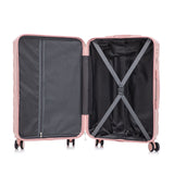 Set of 3 ABS Spinner Wheel Luggage - Pink