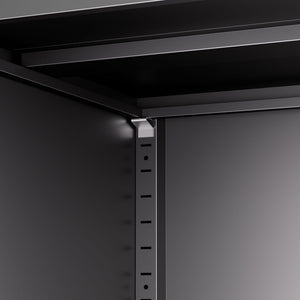 Heavy Duty Storage Cabinet With Lock, 2 Door File Cabinet With 2 Adjustable Shelves - Black