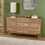 Sideboard with 3 Doors and Wood Frame
