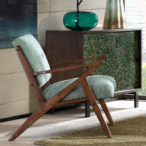 Lounge Chair With Tufted Upholstery And Solid Frame