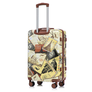 3-Piece PC Spinner Wheel Luggage Set with Printed Pattern