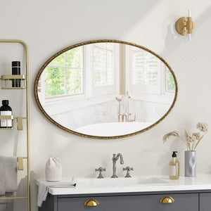 Iron Art Oval Retro Mirror