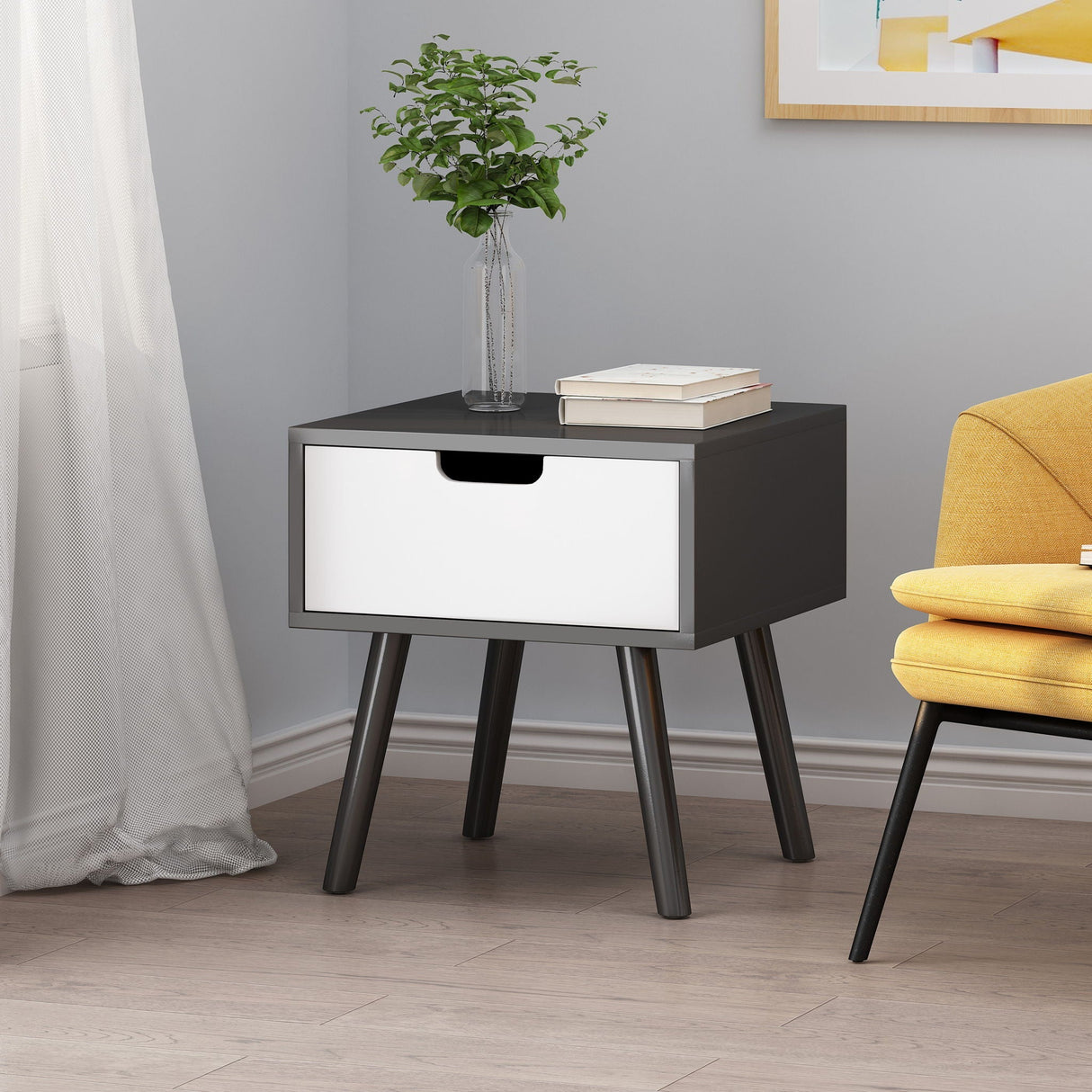 2 Toned Particle Board End Table