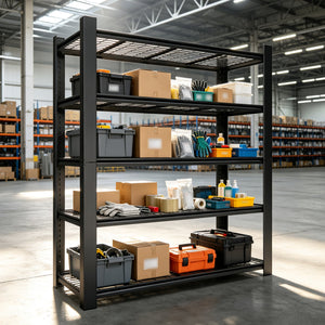 72"H 5-Tier Adjustable Heavy Duty Shelving Metal Mesh Storage Rack (3000 Lbs Loading Capacity) - Metal Shelf Organizer for Pantry, Garage, Kitchen - 60"W*23.6"D*72"H -