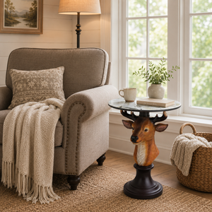 Deer Head Accent Table
