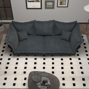 Modern Comfy Upholstered Sofa Cloud Couch, Deep Seat Couches With Multiple Large Soft Pillows