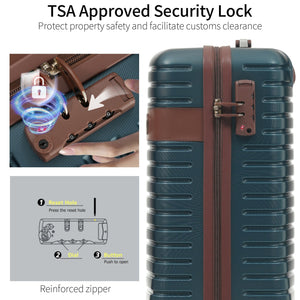 Lightweight 3 Piece Carry-On Luggage Set