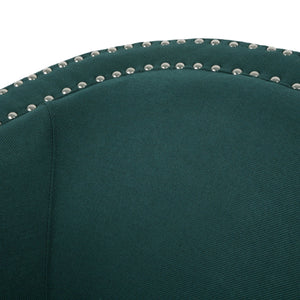 Modern Upholstered Swivel Club Chair With Nailhead Trim