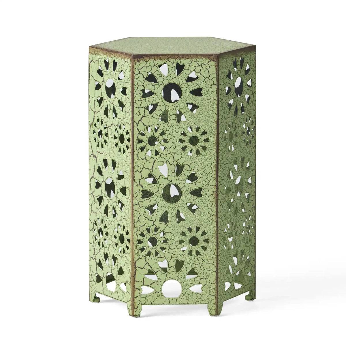 Galore Side Table With Sunburst Cut-Out Design