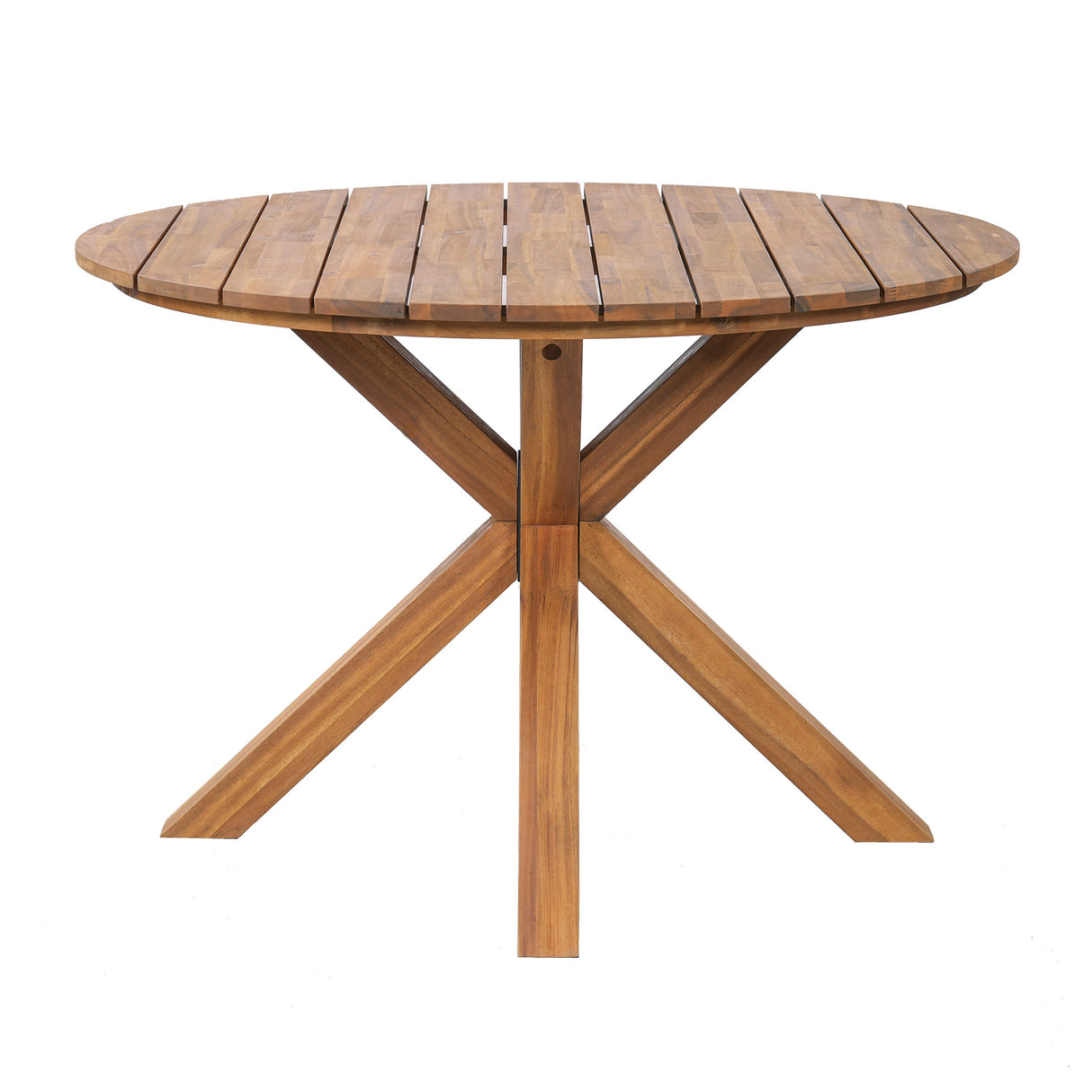 5-Piece Outdoor Acacia Wood Round Dining Set