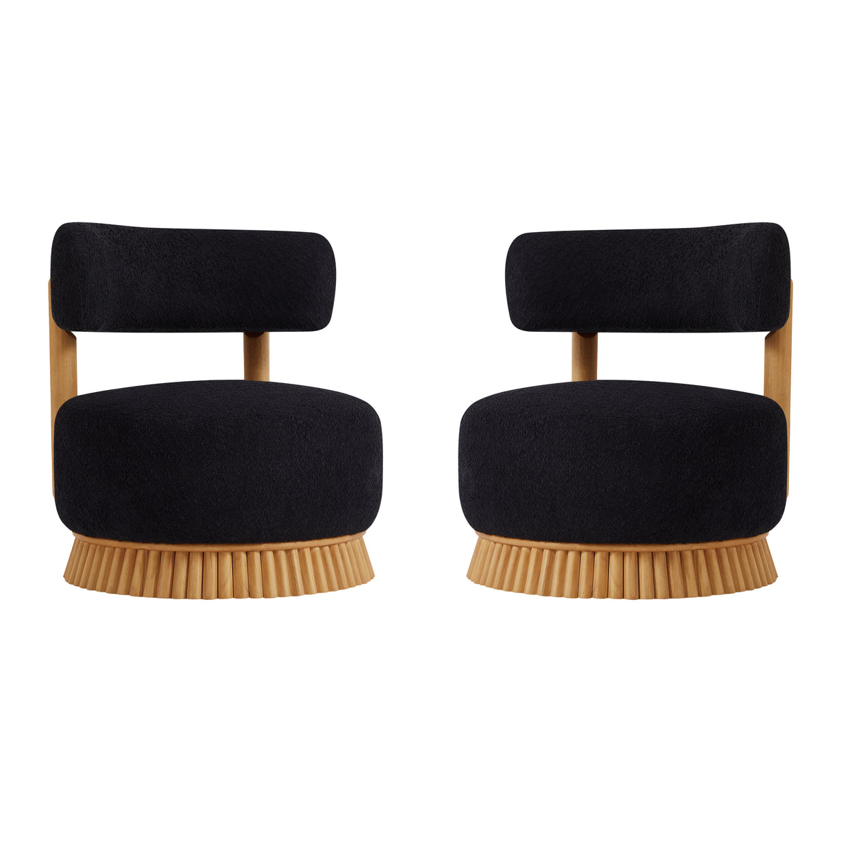 Modern 27.5" W Farmhouse Armless Chair Set of 2