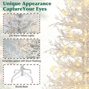 4FT Pre-Lit Aspen Fir Artificial Christmas Tree 230 Warm White LED Lights