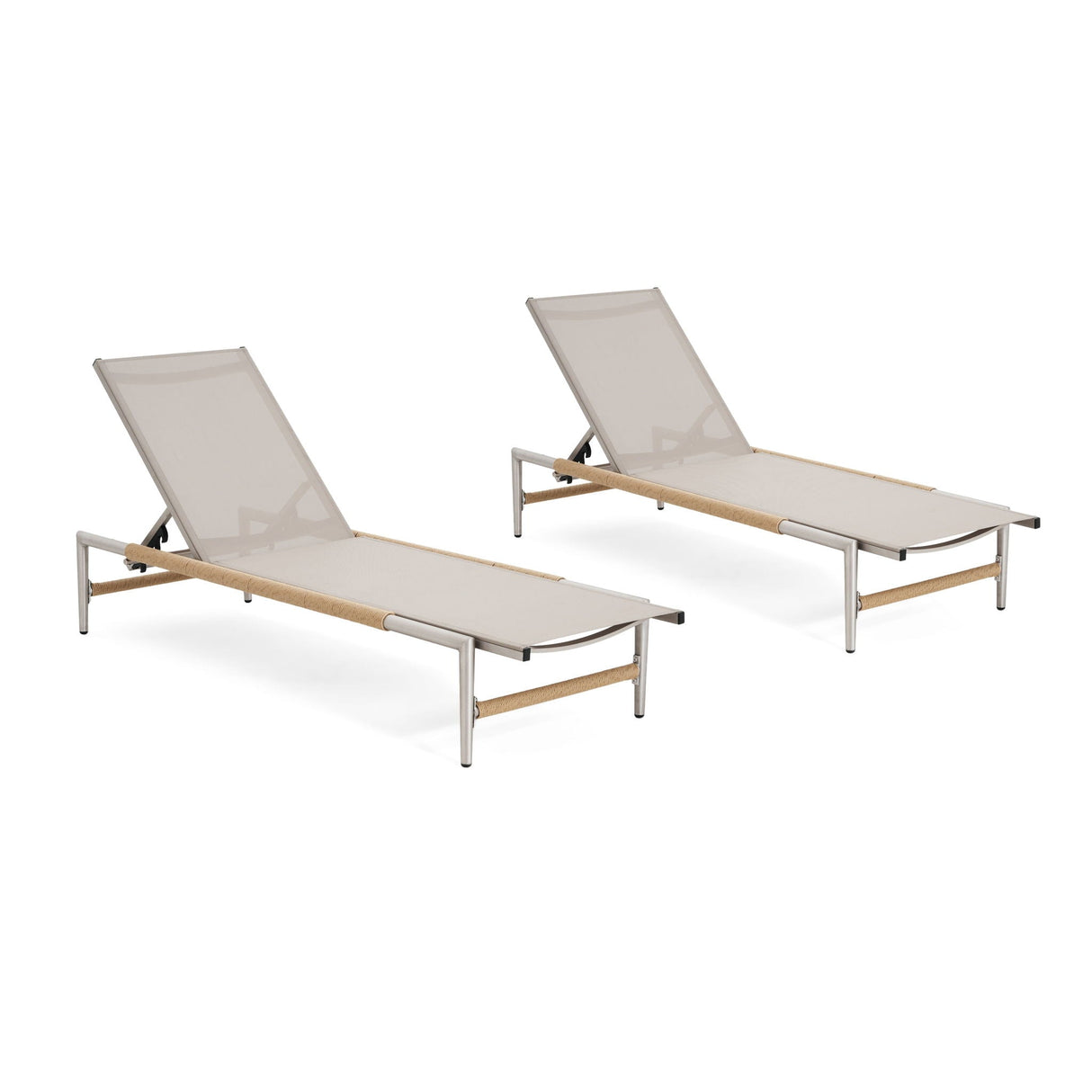 Hargrove Outdoor Patio Aluminum Chaise Lounge Set of 2