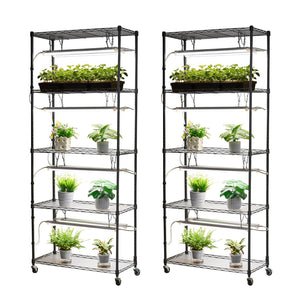 DIY Plant Shelf with Grow Lights